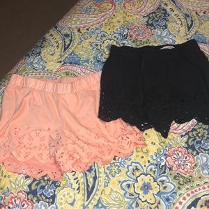 2 super cute shorts pink and black!!!